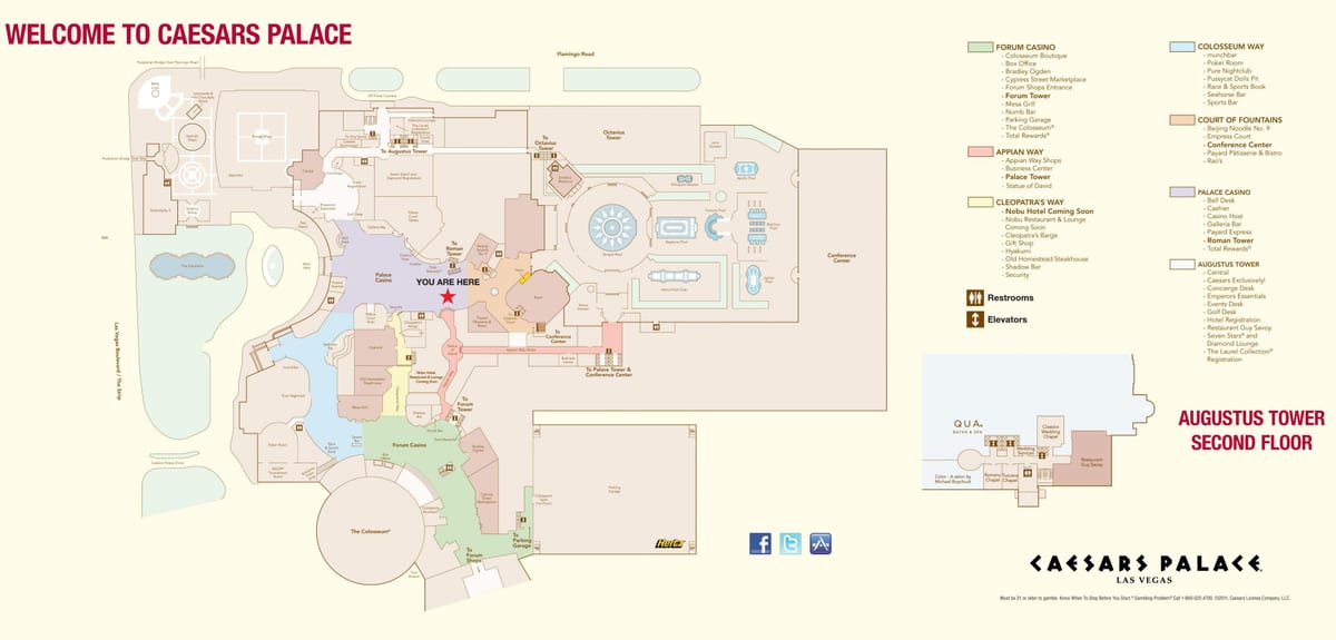 Caesars Las Vegas kat jeyografik