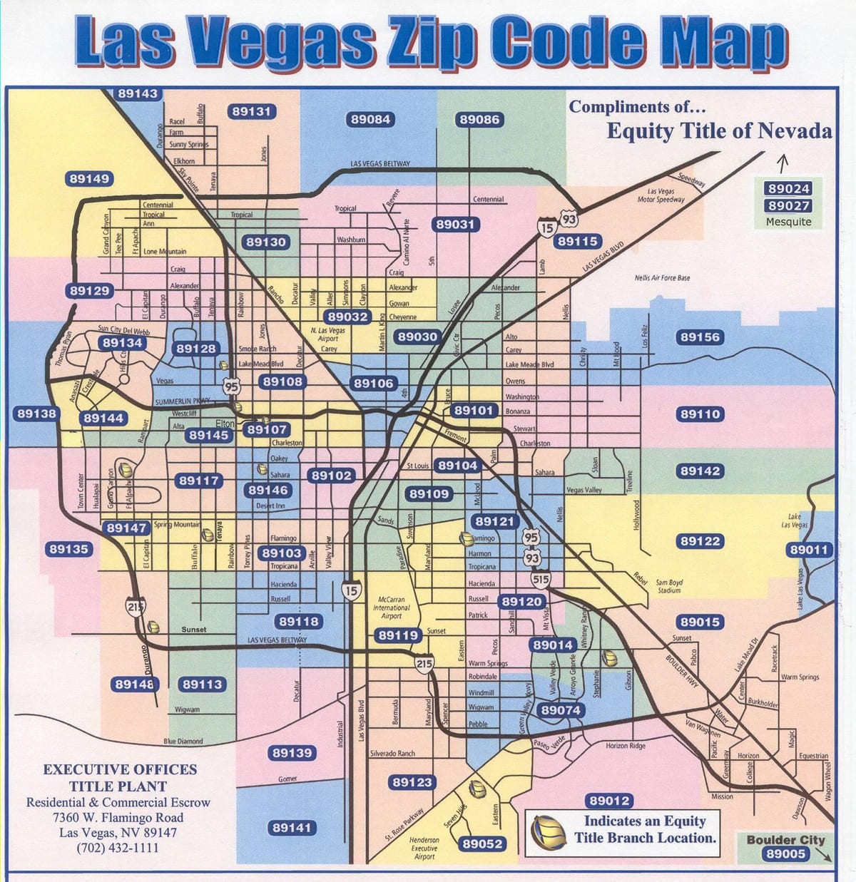 kòd postal kat jeyografik nan Las Vegas