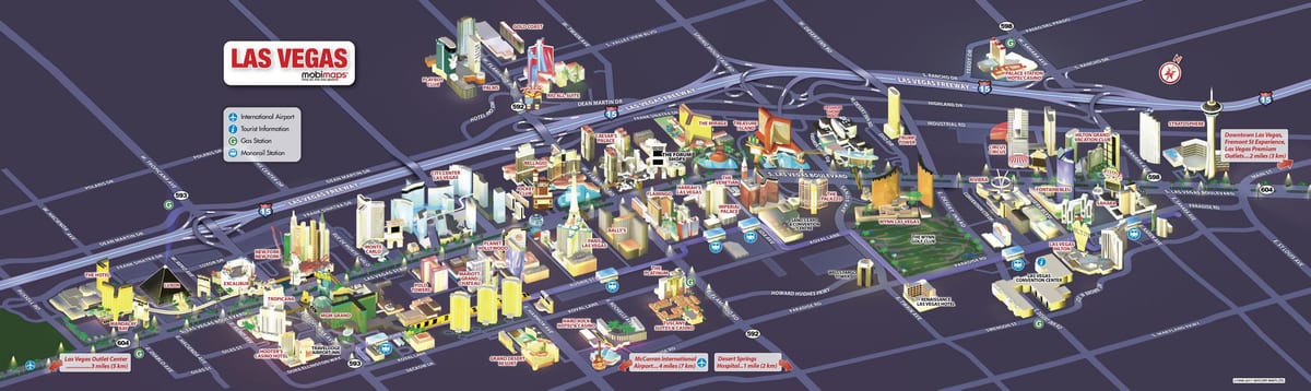 kat jeyografik nan teren an Vegas