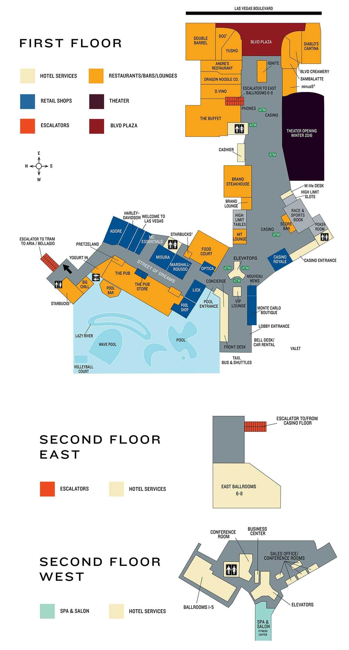 map Monte Carlo Las Vegas