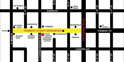 Kat jeyografik nan Las Vegas Fremont lari