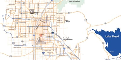 Kat jeyografik nan zòn nan Las Vegas